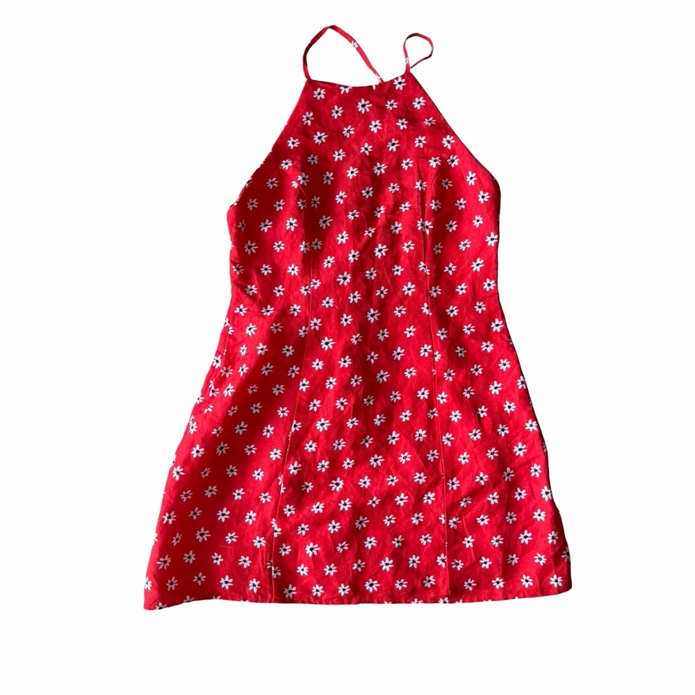 Zara Daisy Floral Linen Blend Mini Dress